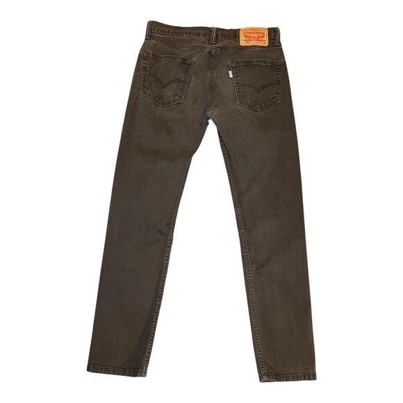 Levi's 502 Men's Straight Jeans‎ W29 L30 Brown Denim Zipper Fly - Picture 2 of 7